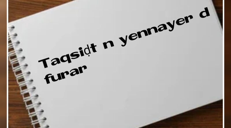 Taqsiḍt n yennayer d furar